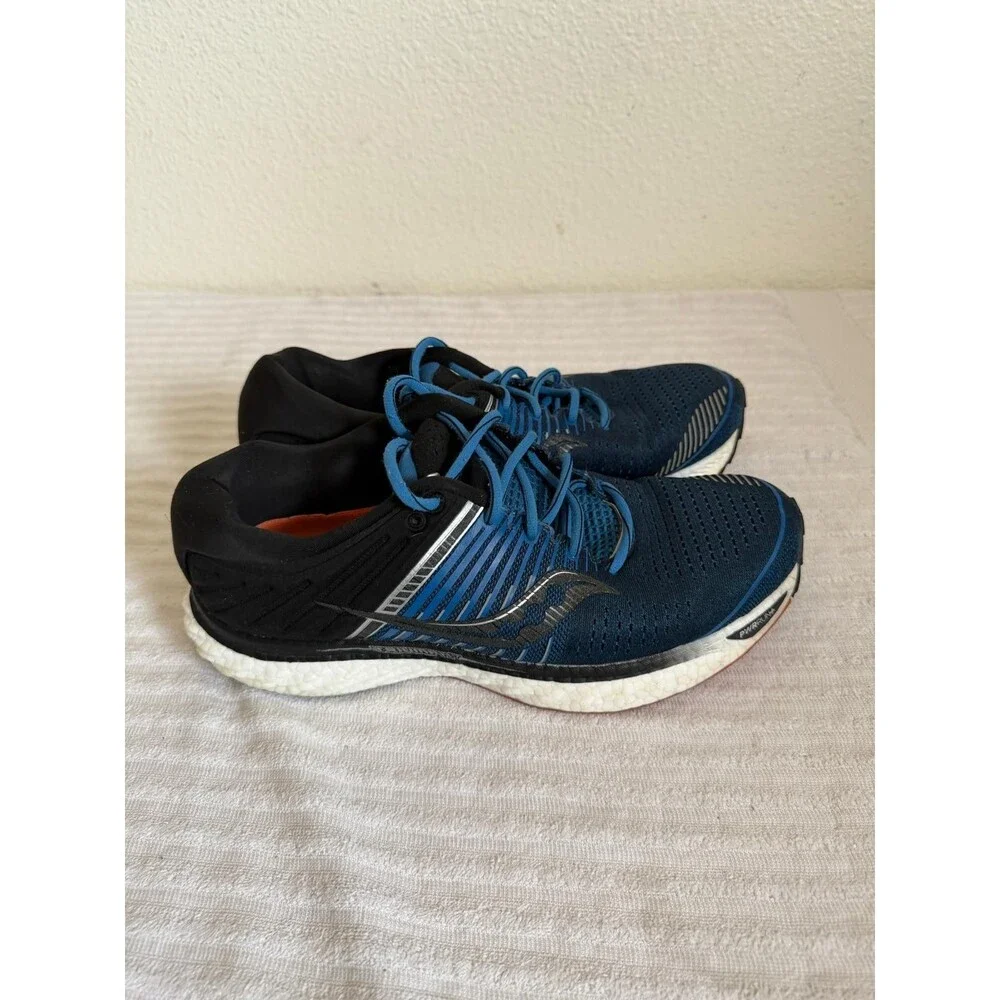 Saucony Triumph 17 Mens Running Shoes Blue Black Size 10.5 PWRRUN Cushion